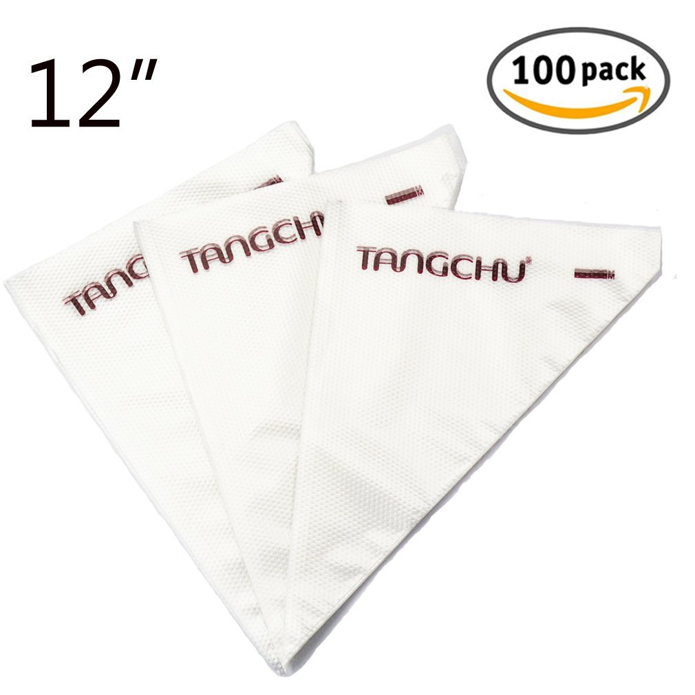 TANGCHU 14" Pastry Bags 100 PCS Disposable Decorating Piping Icing Bags