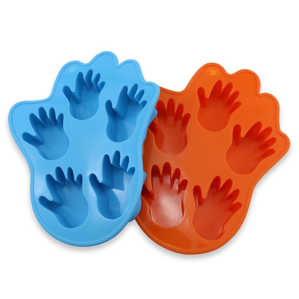Candy Making Molds, 2PCS YYP [5 Cavity Hand Shape Mold] Silicone Candy