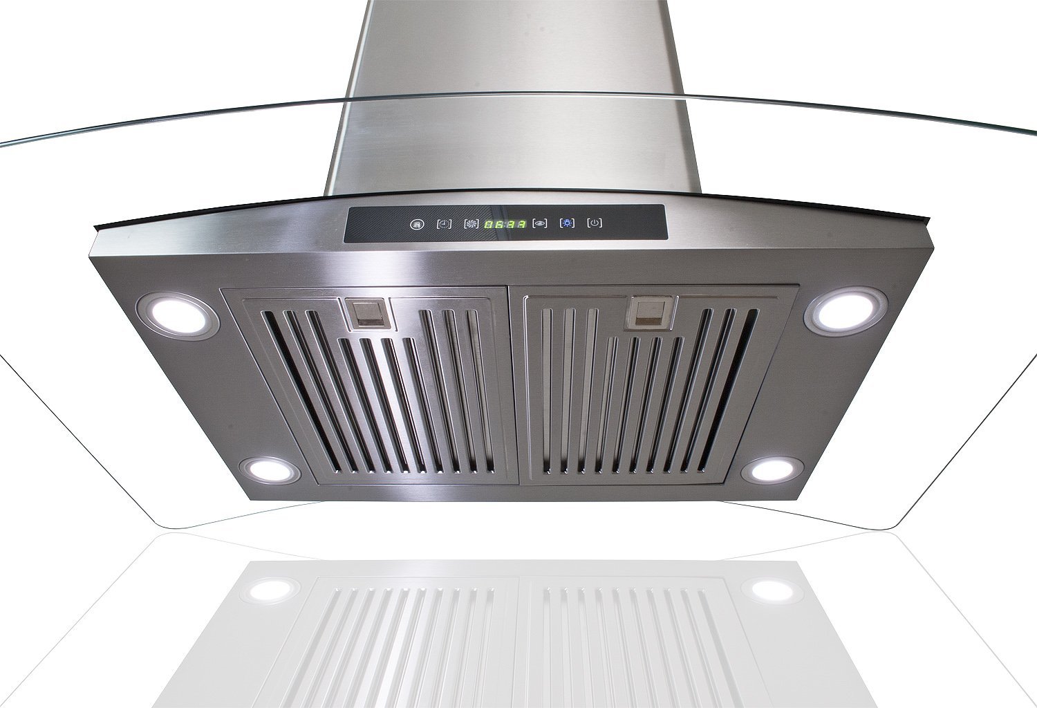 Golden Vantage Stainless Steel 30" Euro Style Island Mount Remote Range