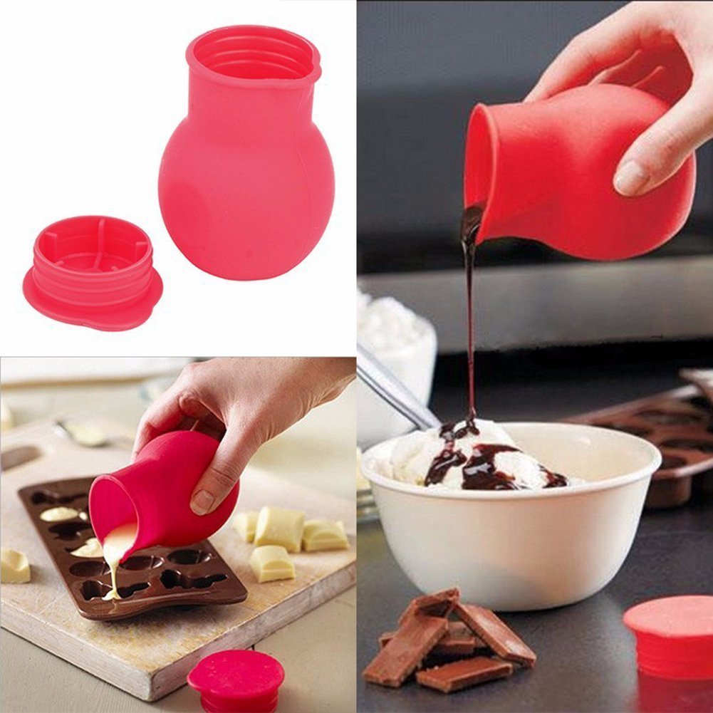 AUCH 1Pcs Silicone Chocolate Melting Pot Butter/Heating Milk/Sauce