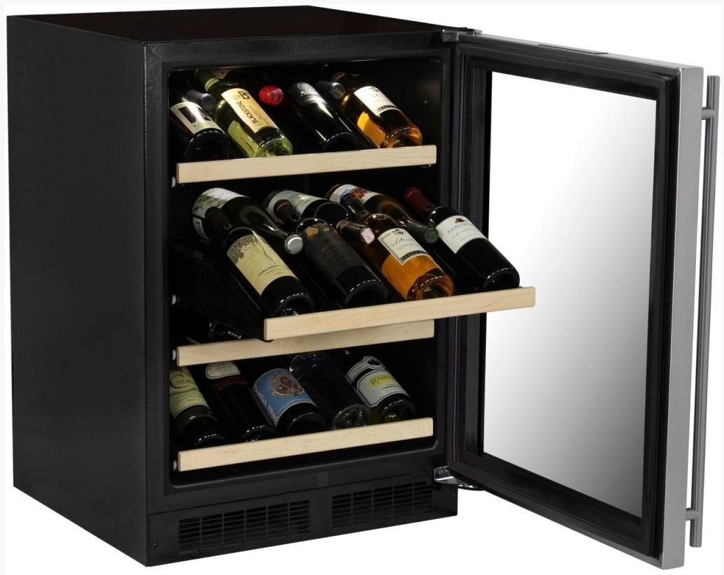 Marvel ML24WSG1RS Gallery Single Zone Wine Cellar, 24", Stainless Steel