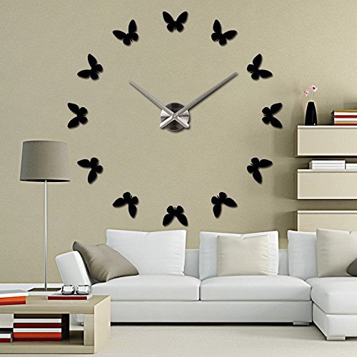 Wall Clock Modern Design Clocks Quartz Watch Needle Acrylic Mirror Diy