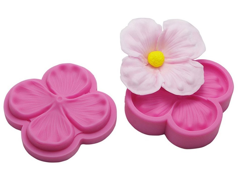 FOURC Fondant Tools Flower Blossom Veiner Embossing Molds Silicone