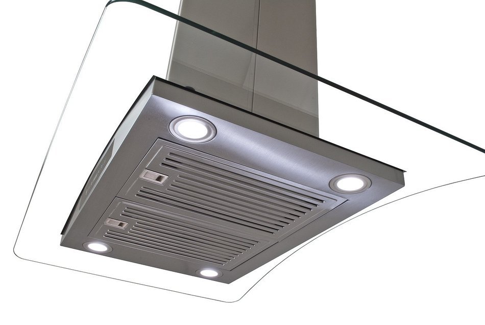 Golden Vantage Stainless Steel 30" Euro Style Island Mount Remote Range