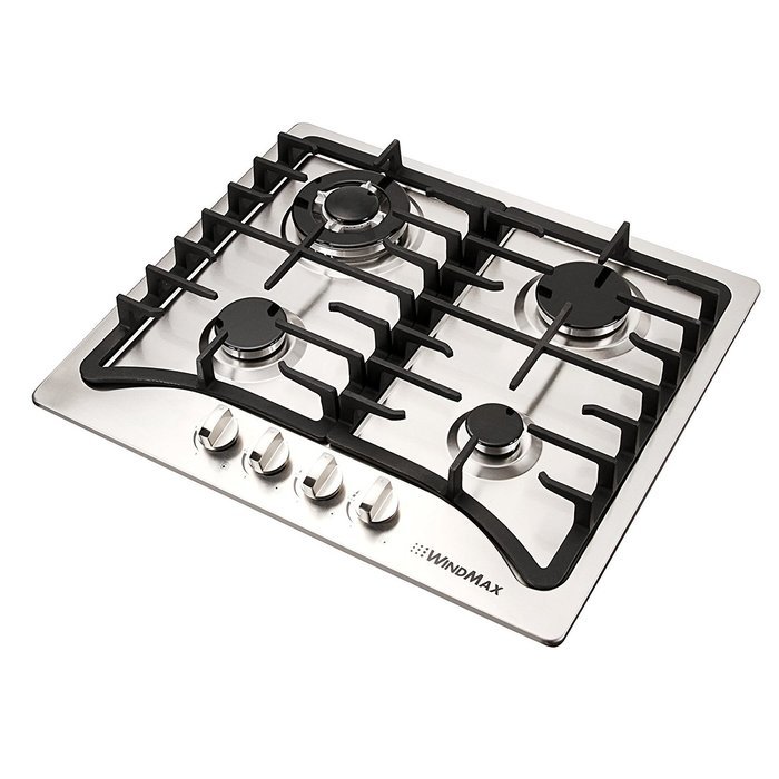 WindMax® 23" Stainless Steel 4 Burner BuiltIn Stoves LPG/NG Gas