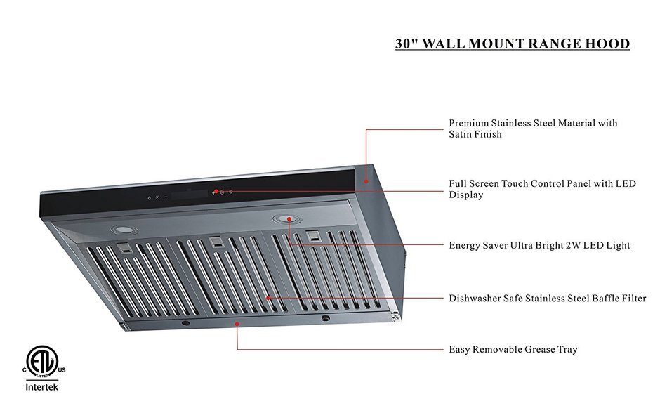 30" 500 CFM Ducted Under Range Hood N2 free image download