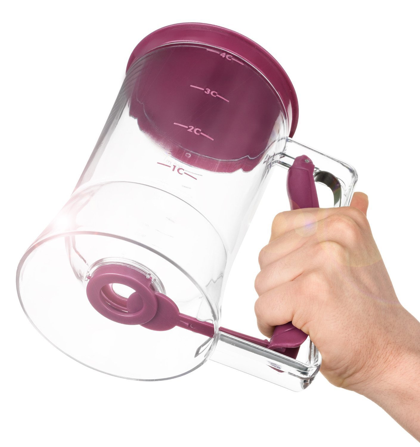 Holuck Cake Batter Distributor Batter Dispenser with Measuring Label