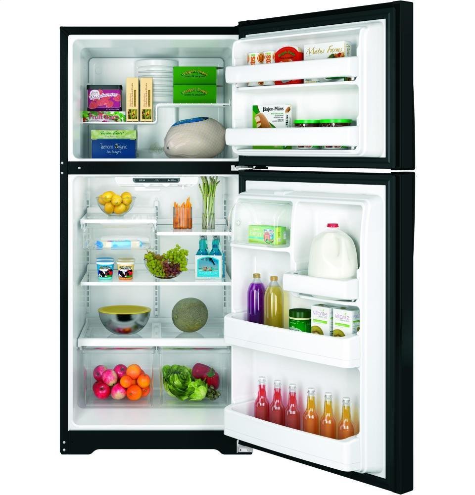 GE GTE18ITHBB 18.2 Cu. Ft. Black Top Freezer Refrigerator Energy Star