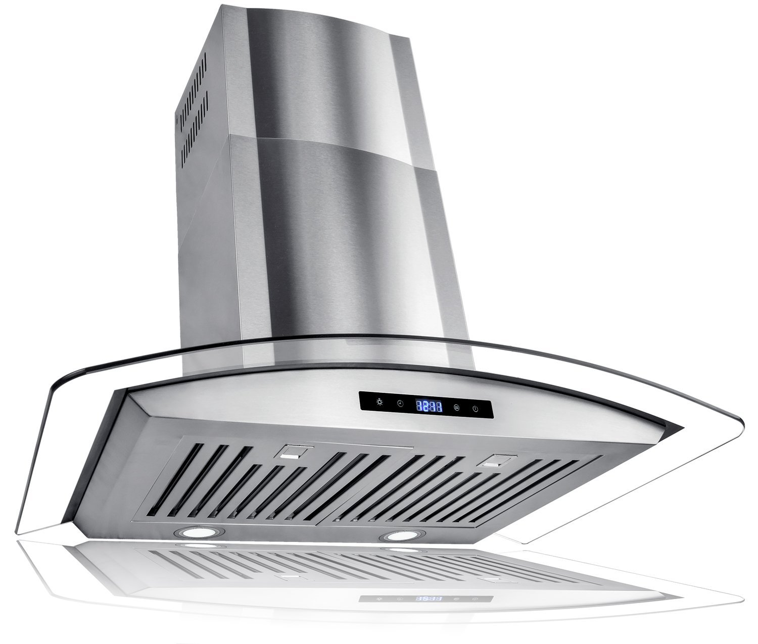 AKDY 30" Wall Mount Stainless Steel Glass Range Hood Az668as75 Touch