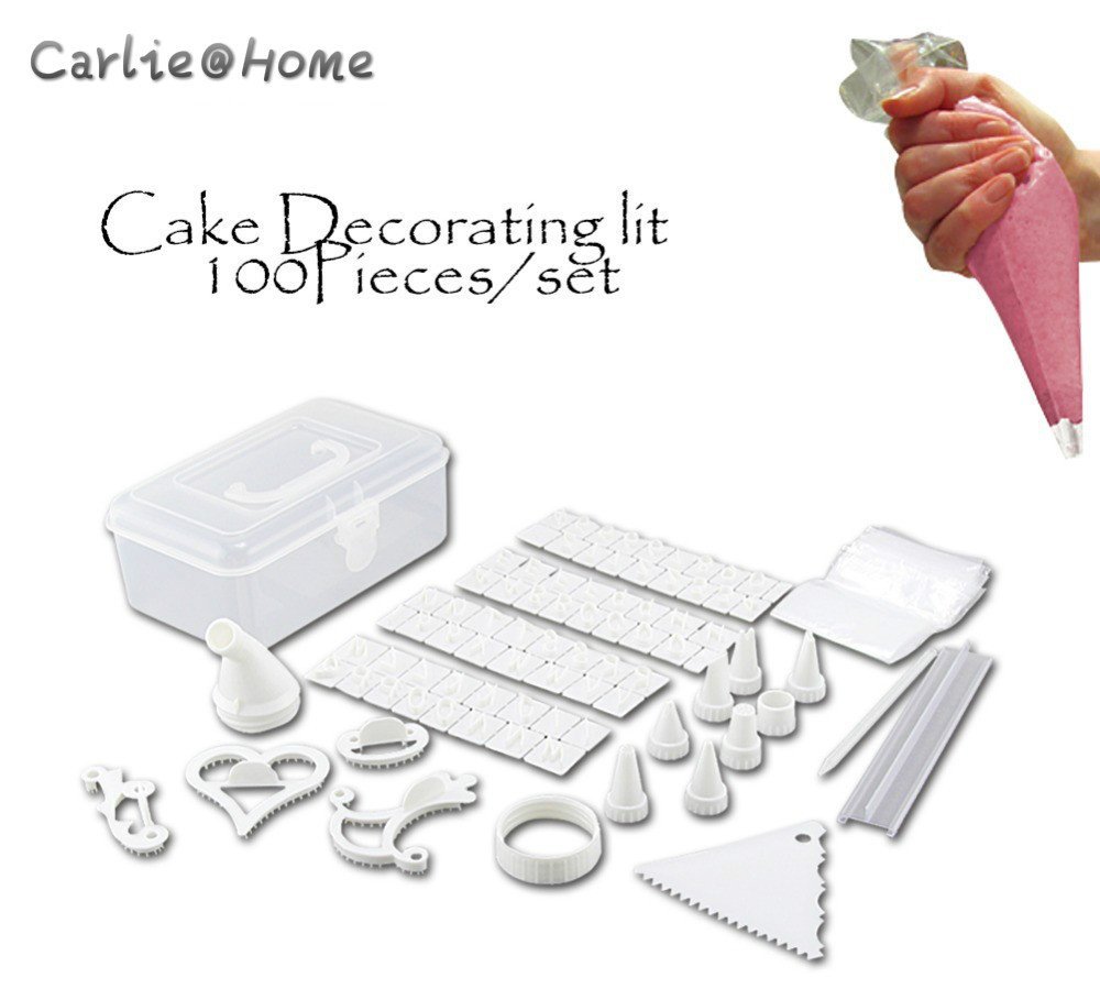 Carlie 100 Pieces DIY Cake Decoration Kit Ecofriendly Mold Cookie