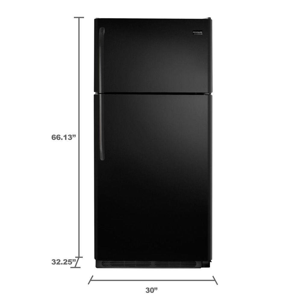 Refrigerator Frigidaire Top Freezer 18 cu ft White or Black Kitchen