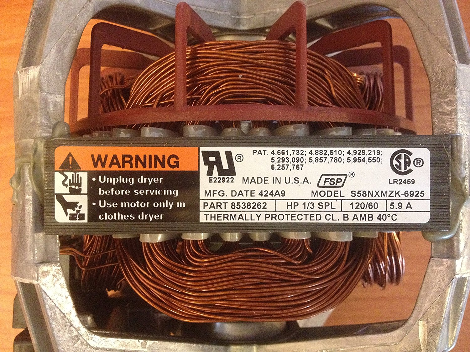 Sears Clothes Dryer Drive Motor 8538262 free image download