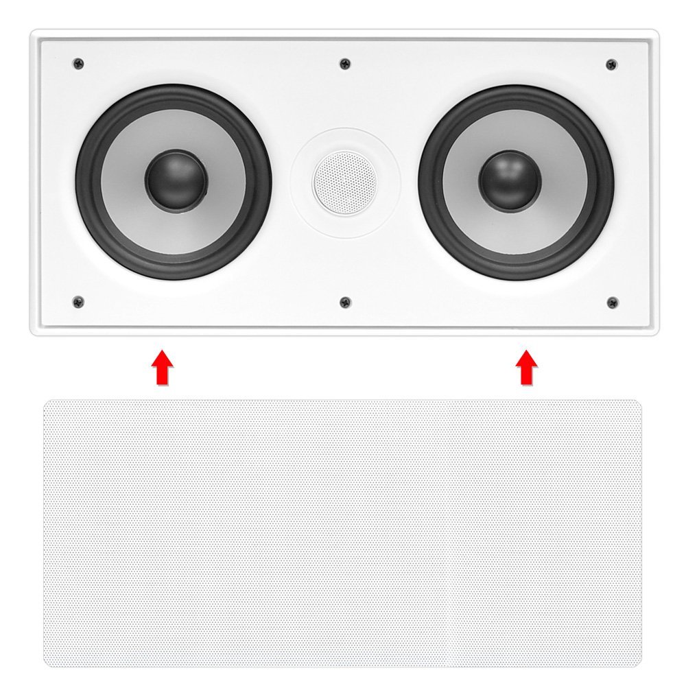 Pyle PDIWCS56 InWall / InCeiling Dual 5.25Inch Center Channel Sound