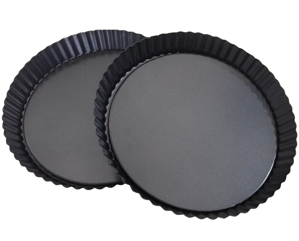 Attmu NonStick 8 Inches Removable Loose Bottom Quiche Pan (2 Pack