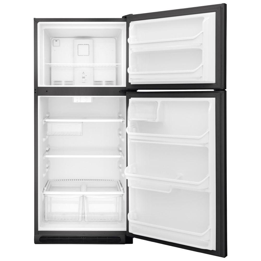 Refrigerator Frigidaire Top Freezer 18 cu ft White or Black Kitchen