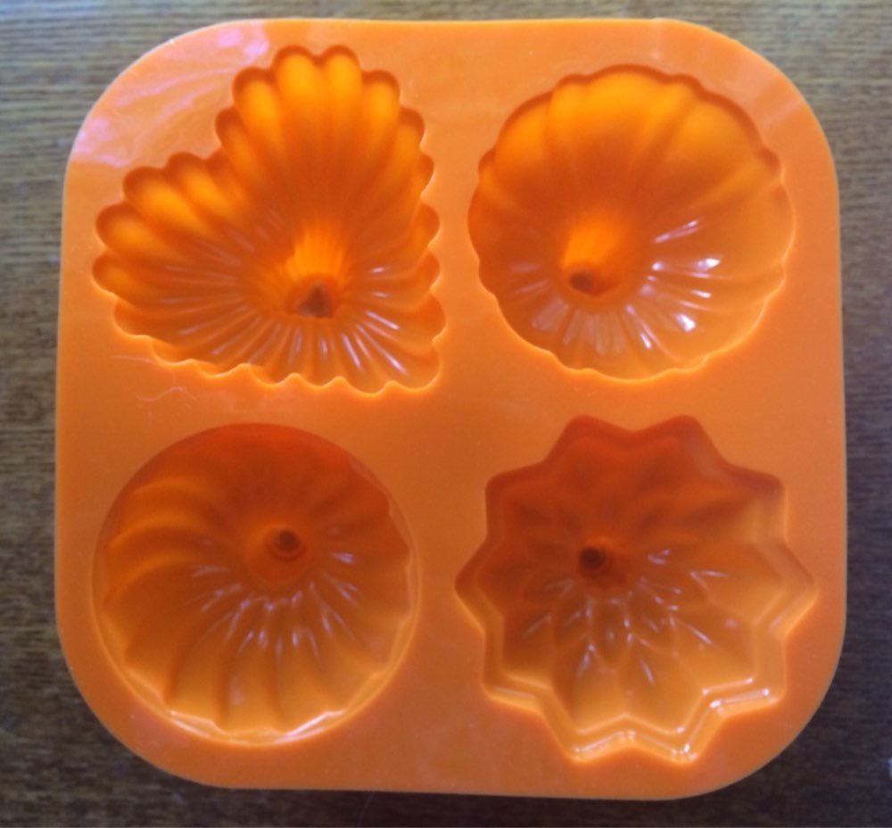 New 4Cavity Silicone Mini Bundt Cake Pudding Jello Moulds Pan Cupcake