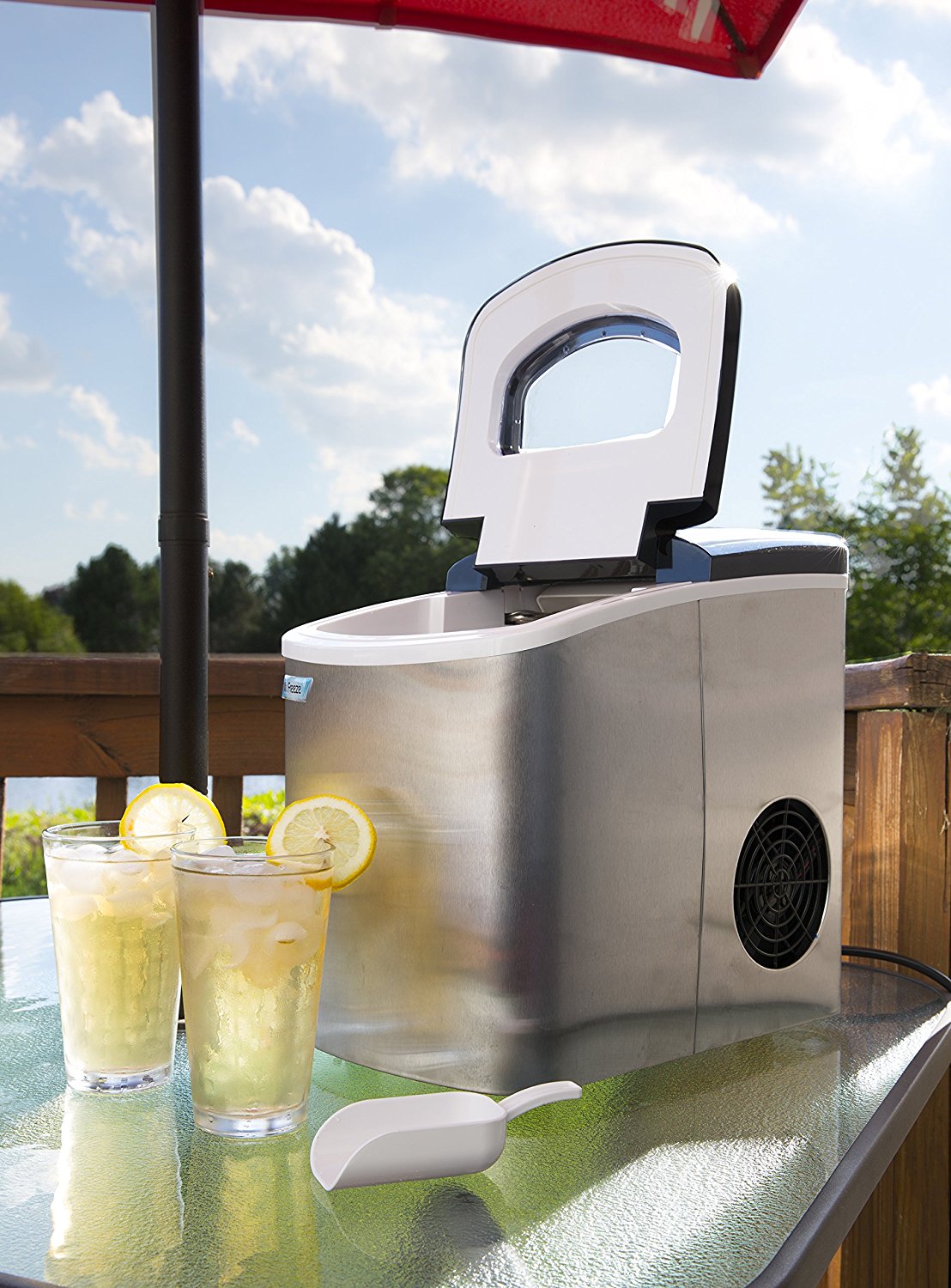 MaxiMatic MIM5802 Mr Freeze Portable Ice Maker, Stainless Steel N5