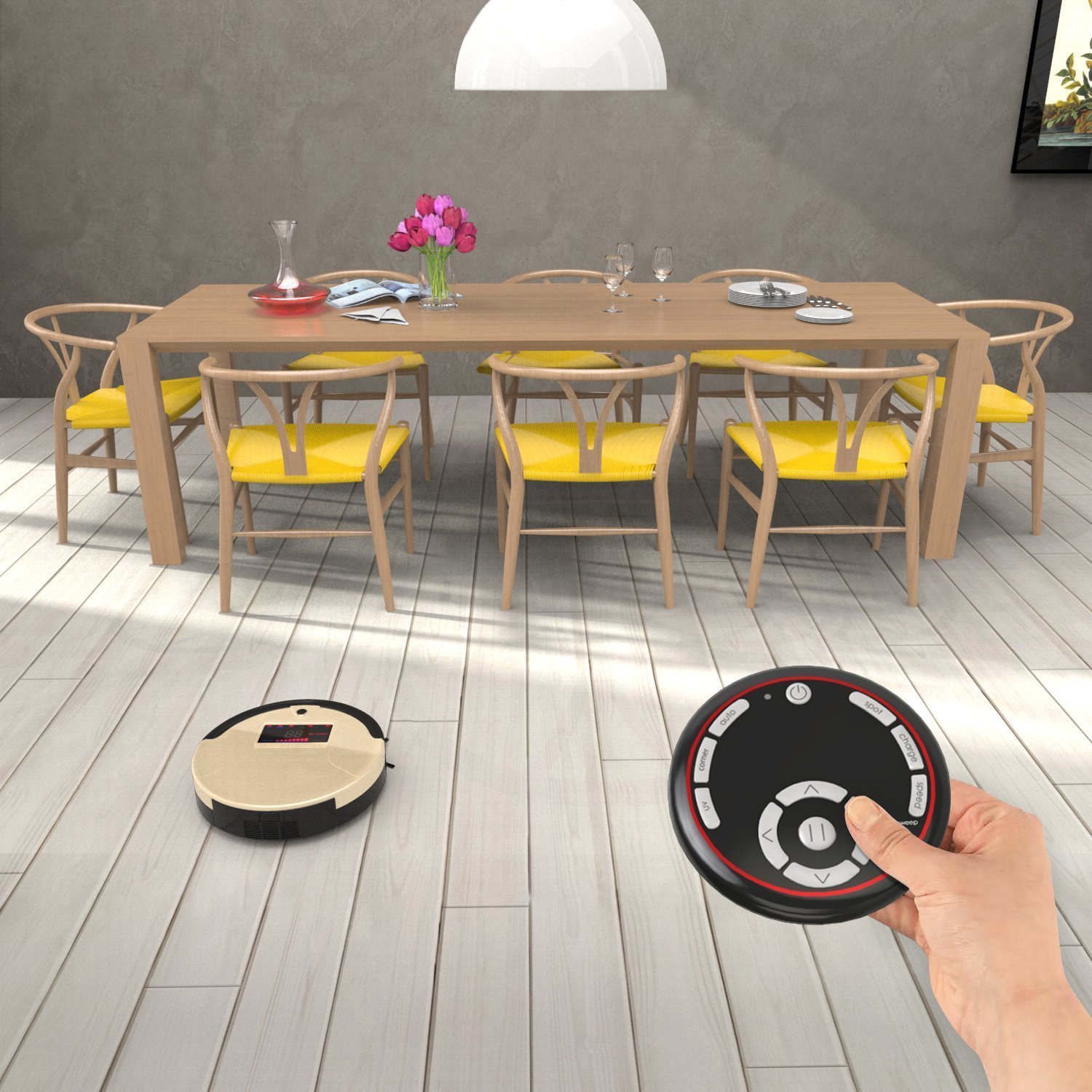 Bobsweep Pet Hair 4in1 Robotic Vacuum Cleaner and Mop, Champagne