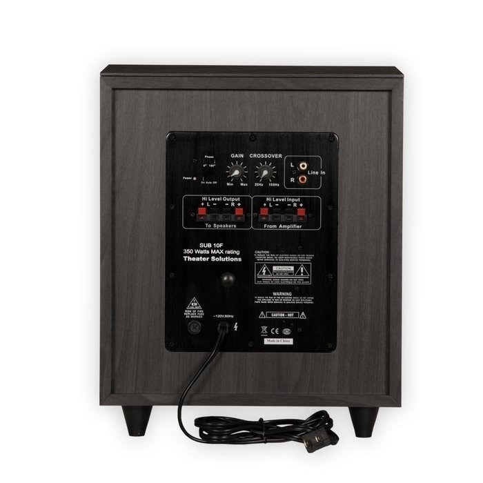 Theater Solutions SUB10F 350 Watt Home Theater Subwoofer (Black) N4