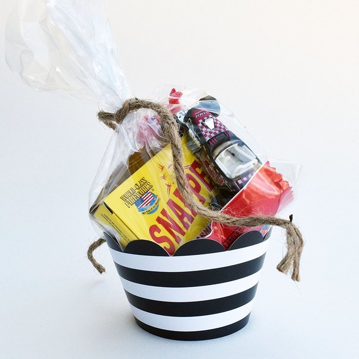 Cupcake Wrappers, Gold Ombre Polka Dots, Black and White Stripe