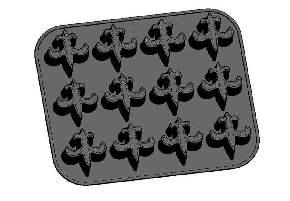 Fleur de Lis Ice Tray / Candy Mold (2 Pack) N2 free image download