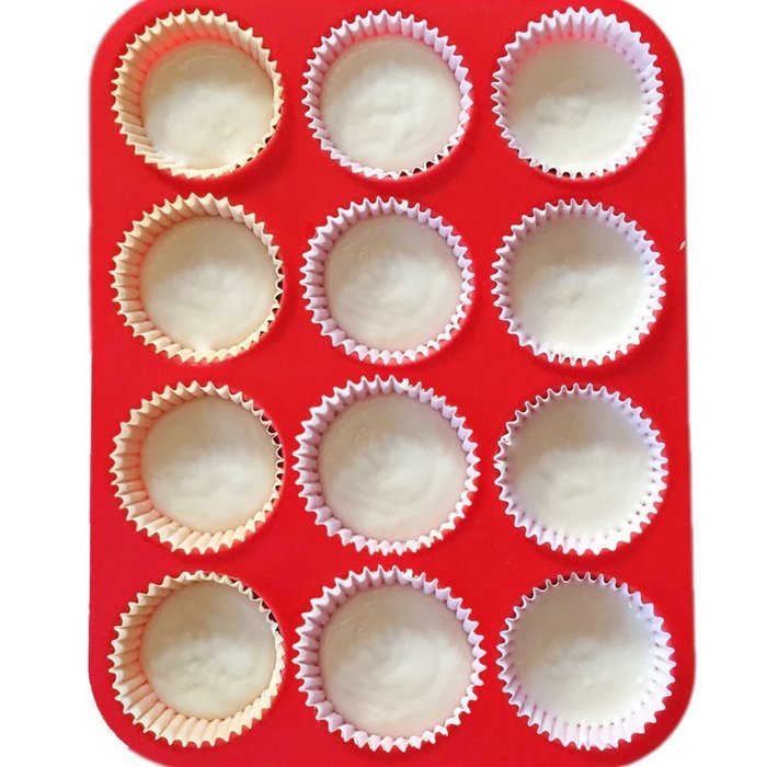 BakeWarePlus 12 Cups Silicone Muffin Pan and Cupcake Pan Maker Non