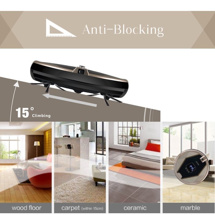 Docooler JISIWEI Robotic Vacuum Cleaner Robot with 1080p Camera WiFi