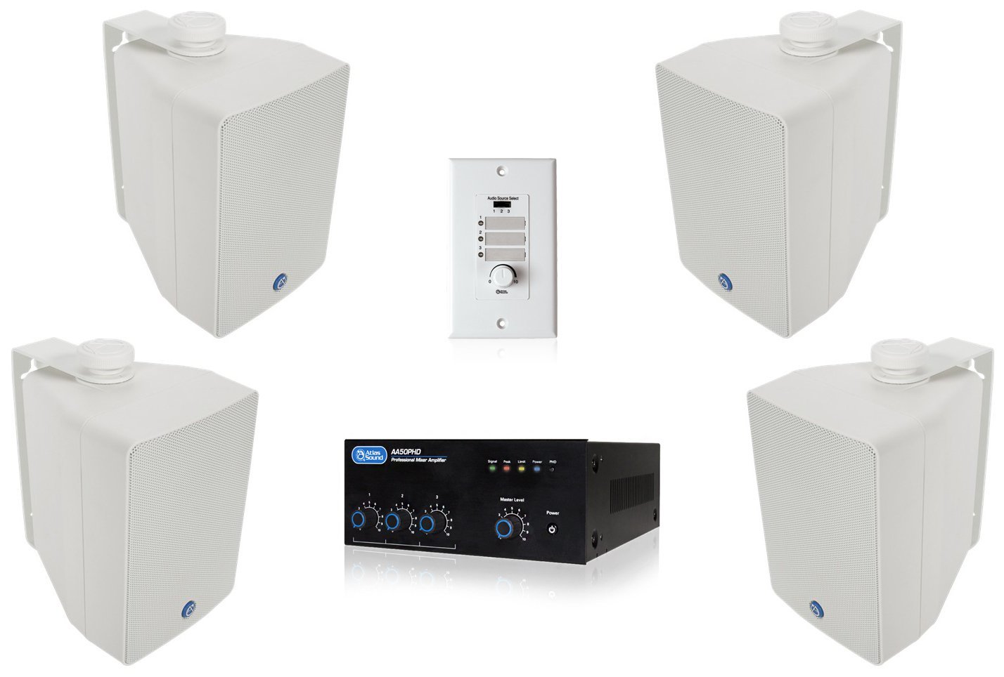 Complete Restaurant Sound System with Four Atlas Sound SM42T