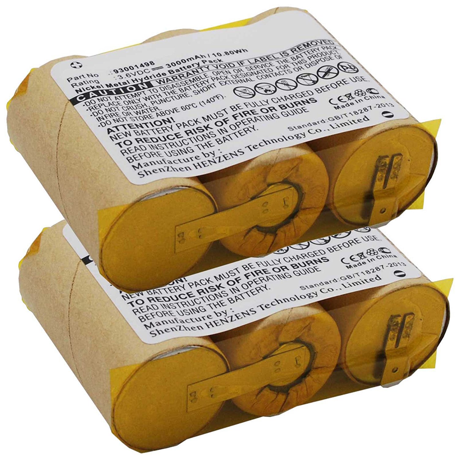 2x Fresh New EBVB183 NiMH 3.6V 3000mAh Vacuum Battery Fits HOOVER