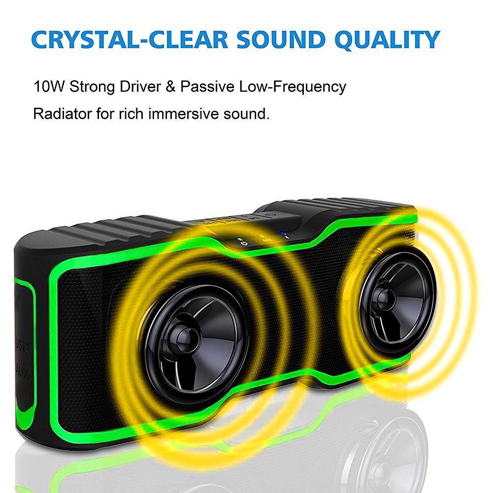 URPOWER II Portable Wireless Bluetooth Speakers Waterproof IPX7 Rating