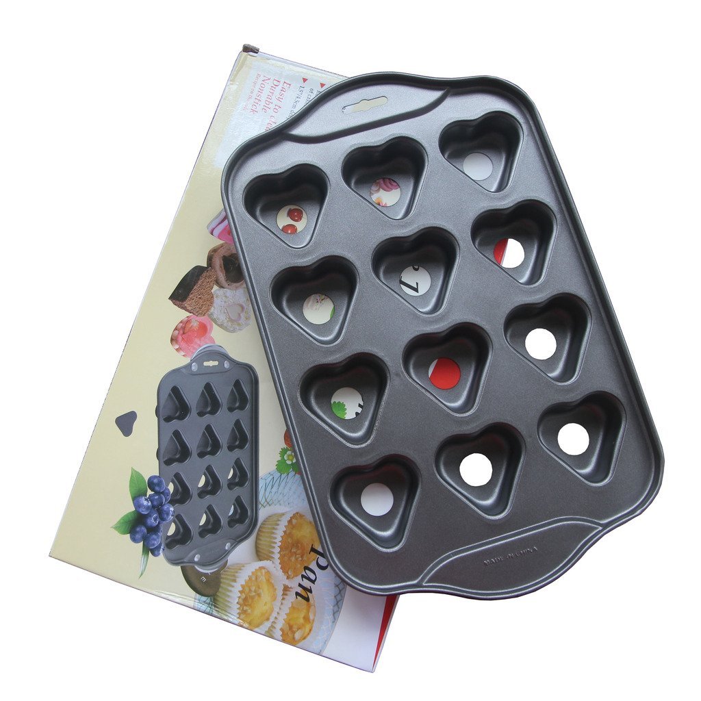 Befamous 12 Cups Nonstick Muffin Cupcake Pan Removable Bottoms Round N13 free image download