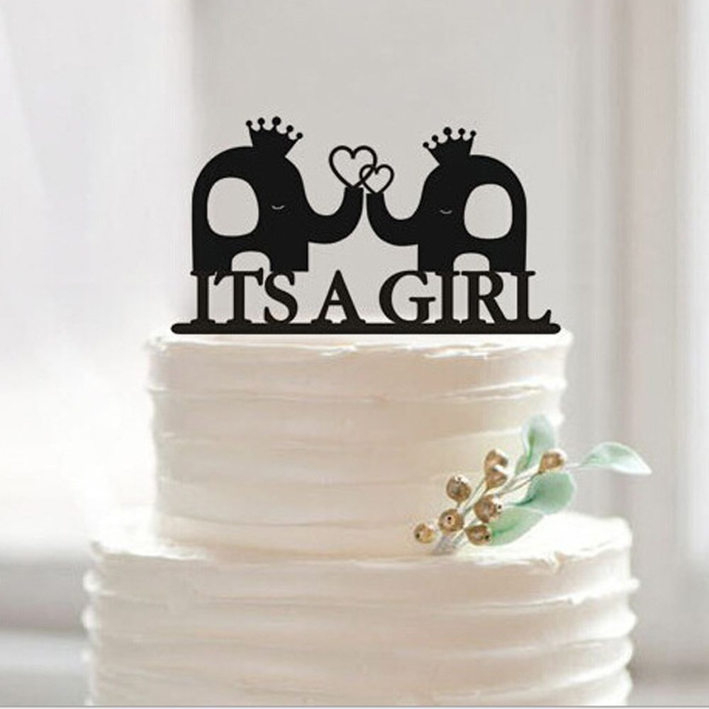 Customized Girl's Acrylic Cake Topper NonToxic Cake Topper Two Lovely