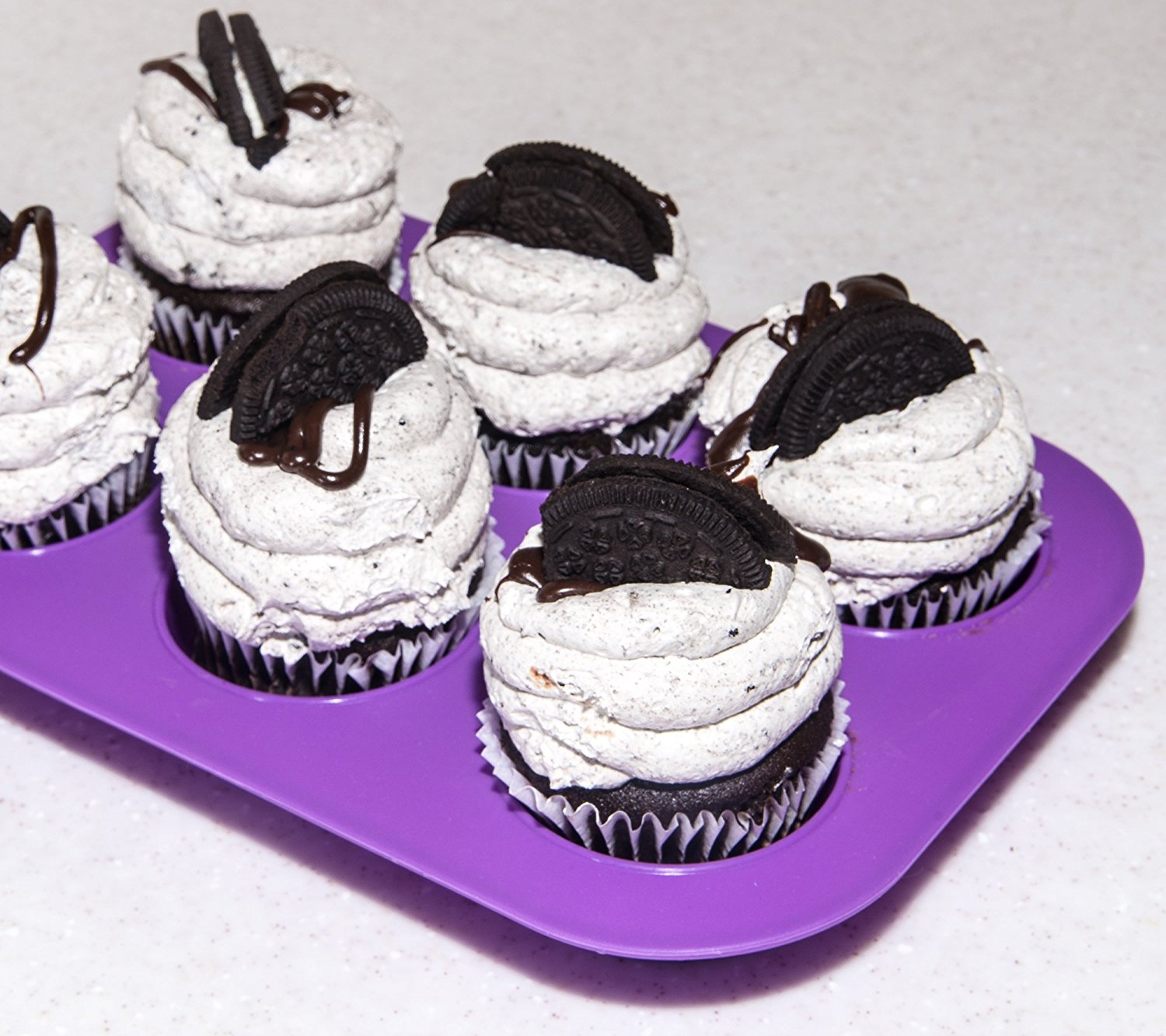 Muffin Cupcake Quiche Pan, 6cup (Set of 2) 100 Food Grade Nonstick