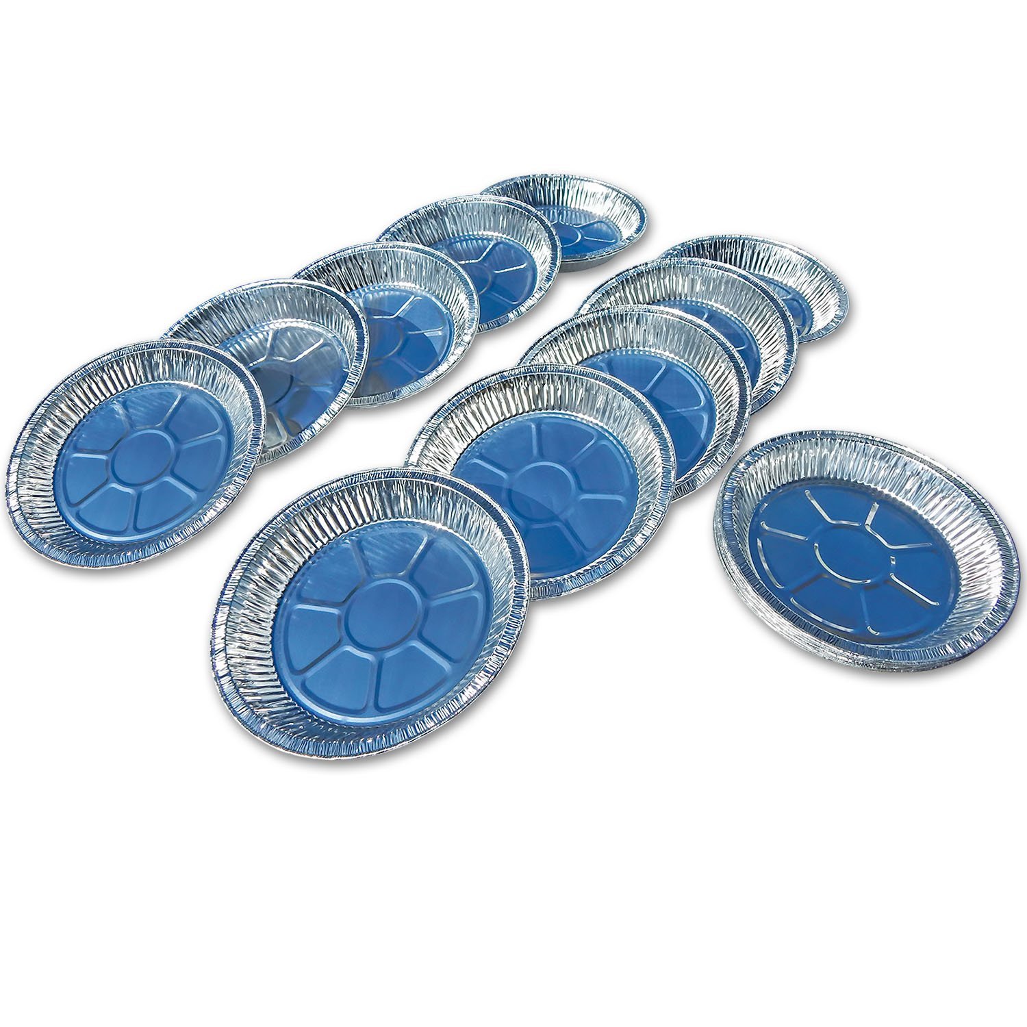 Premium 9" Aluminum Foil Pie Pans. Disposable Tin Plates for Pies Tart