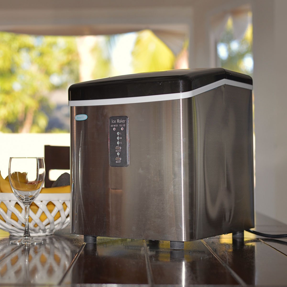 NewAir AI100SS 28Pound Portable Ice Maker, Stainless Steel N11 free