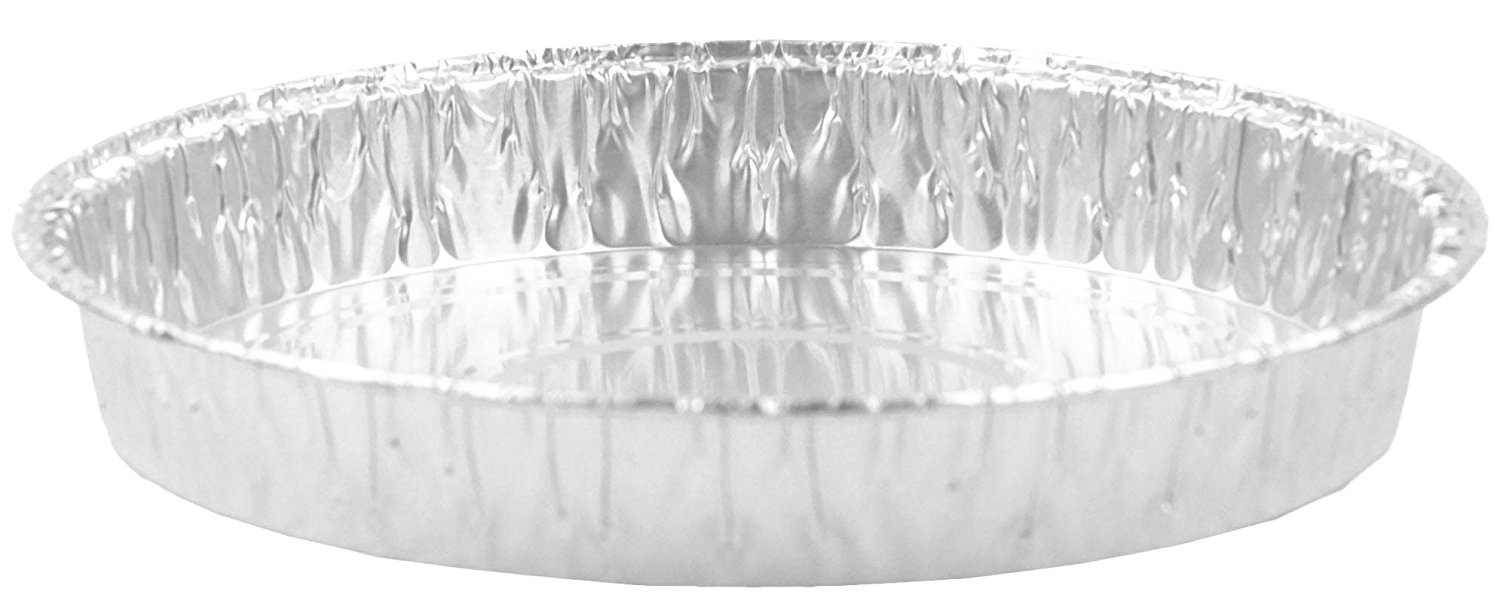 Aluminum Foil Pie Pan For Baking Pans 6 5/8" Disposable Plate With Plastic Lids, 10 Sets. N5