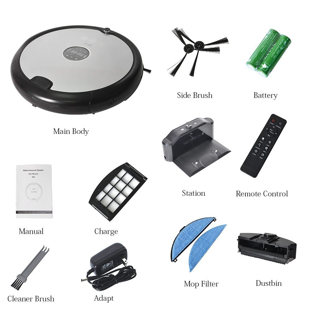 Robot Vacuum Cleaner SelfDocking with DropSensing Clean for Pets and Allergies House ArQ6