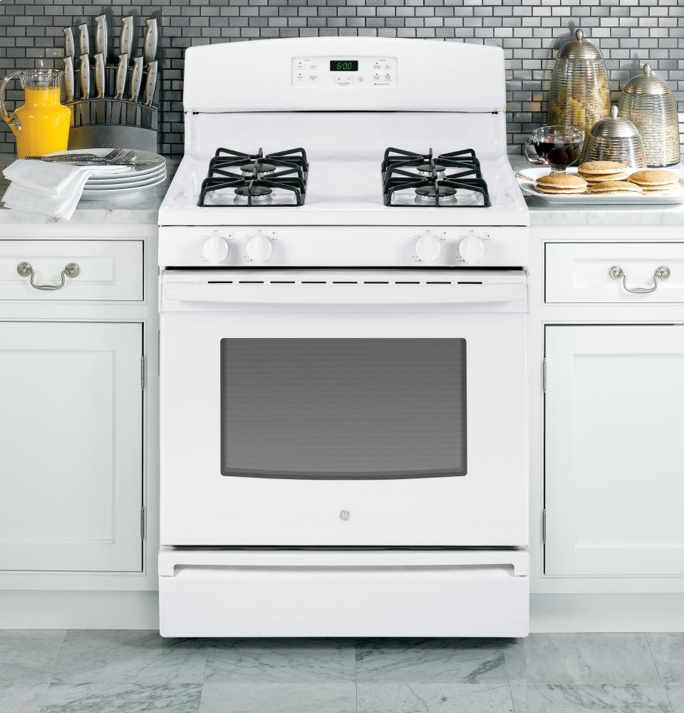 GE GIDDS632173 30" 4.8 cu. ft. FreeStanding Gas Range, White N5 free