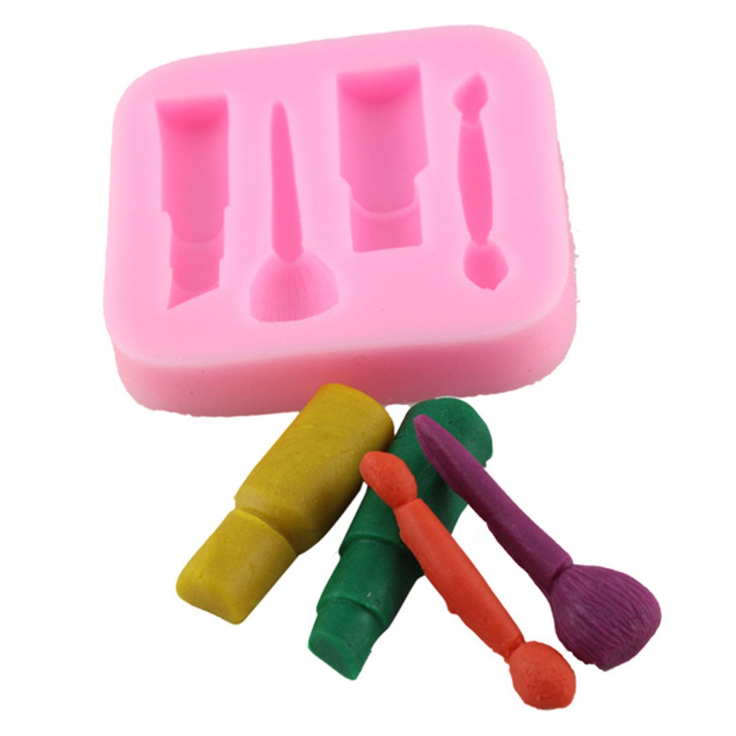 Mujiang Silicone Fondant Makeup Molds Cake Decorating Tools Lipstick