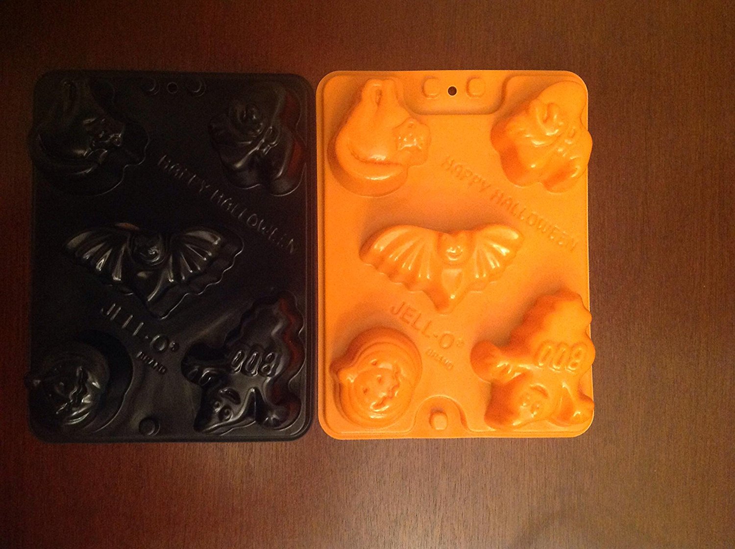 Halloween Jello Molds (set of 2) Cat Witch Bat Ghost & Pumpkin free