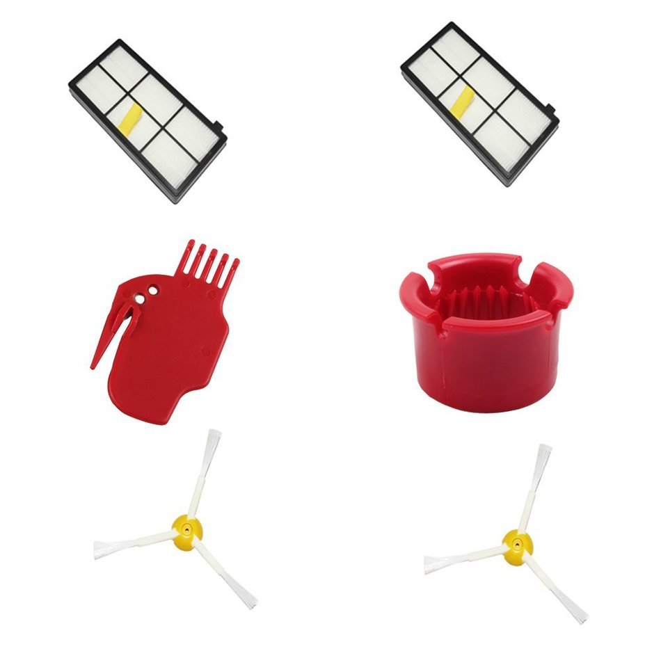 Hongfa Irobot Roomba Brushes Roomba Hepa Filter Roomba 3arms Side Brush and Red Cleaning Brush