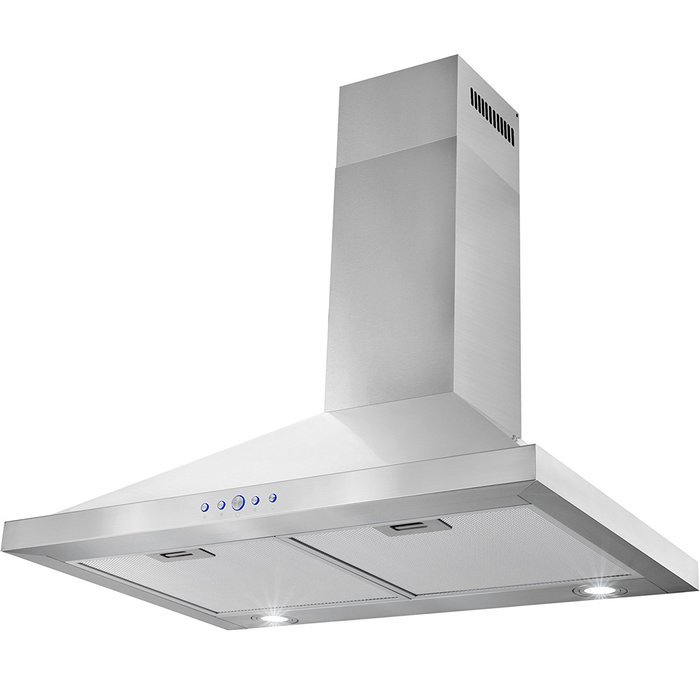 Perfetto Kitchen and Bath 30" Convertible Wall Mount Range Hood in