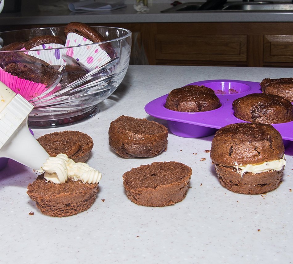 Muffin Cupcake Quiche Pan, 6cup (Set of 2) 100 Food Grade Nonstick