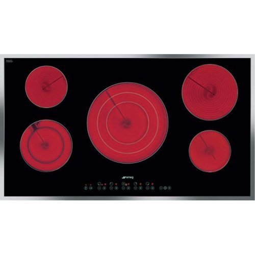 Smeg S2951CXU 36" Smoothtop Electric Cooktop with 5 HighLight Radiant