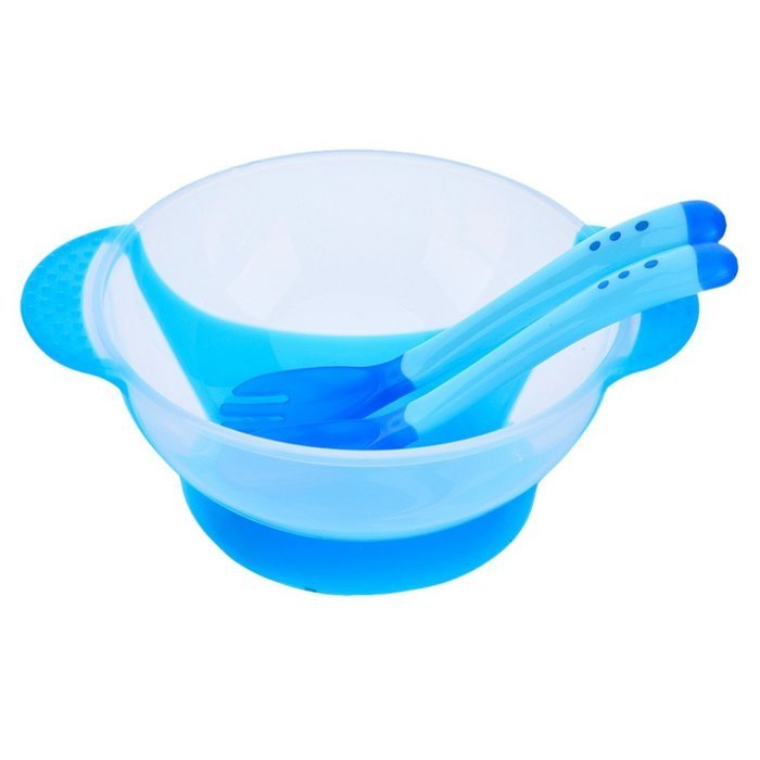 3pcs/set, Safety Baby Feeding Dishes Bright Color Babies Bowl with