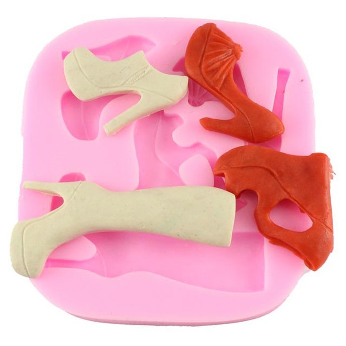 Mujiang Silicone Chocolate Mold Highheel Candy Making Kit Fondant Shoe