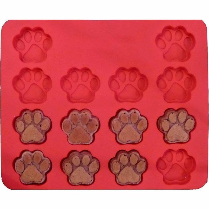 2 Pcs Puppy Pets Dog Paws & Bones Silicone Baking Molds for Pets, Kids