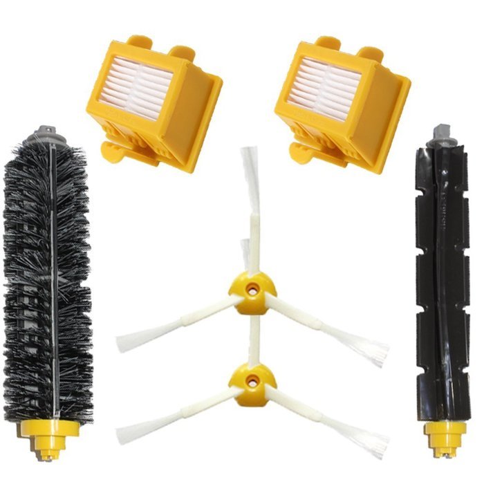 Hongfa Irobot Roomba Brush and Filter Kit 3armed Side Brush, Flexible