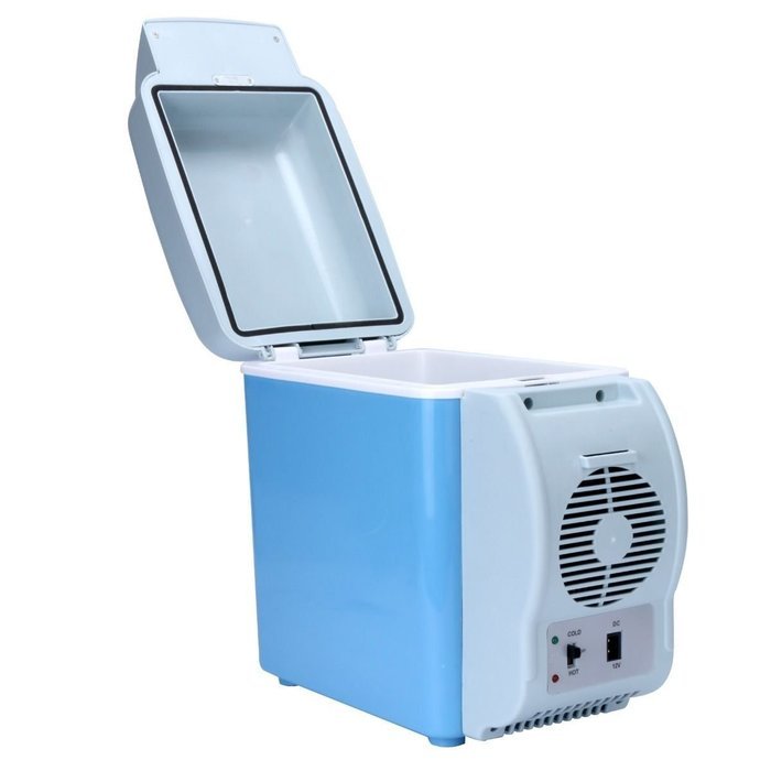 New 12V Blue Car Small Refrigerator Mini Fridge Cooler/Warmer7.5 L