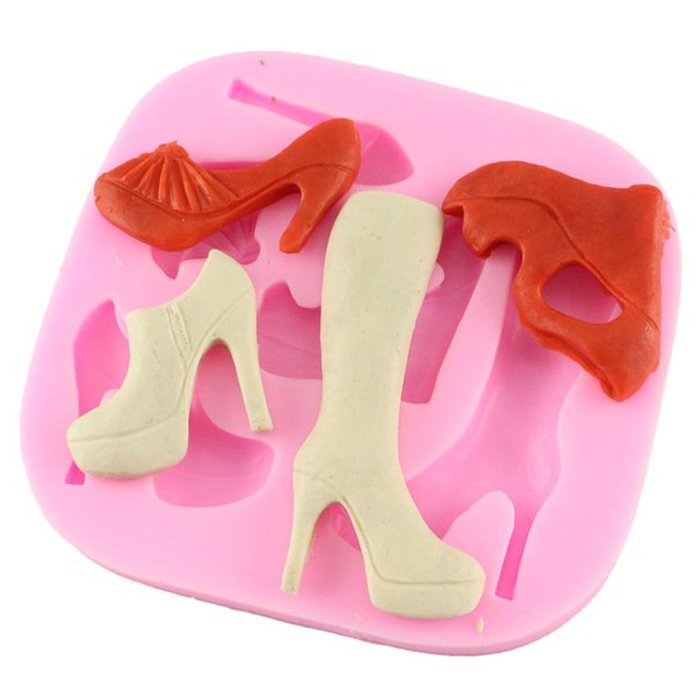 Mujiang Silicone Chocolate Mold Highheel Candy Making Kit Fondant Shoe